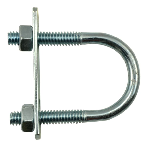 Midwest Fastener Round U-Bolt, 1/4"-20, 1-1/8 in W, 2-1/4 in H, Zinc Plated Steel, 10 PK 52260 - main